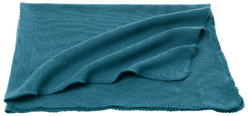 Reiff - Baby-Strickdecke kbTWolle karibik-blau