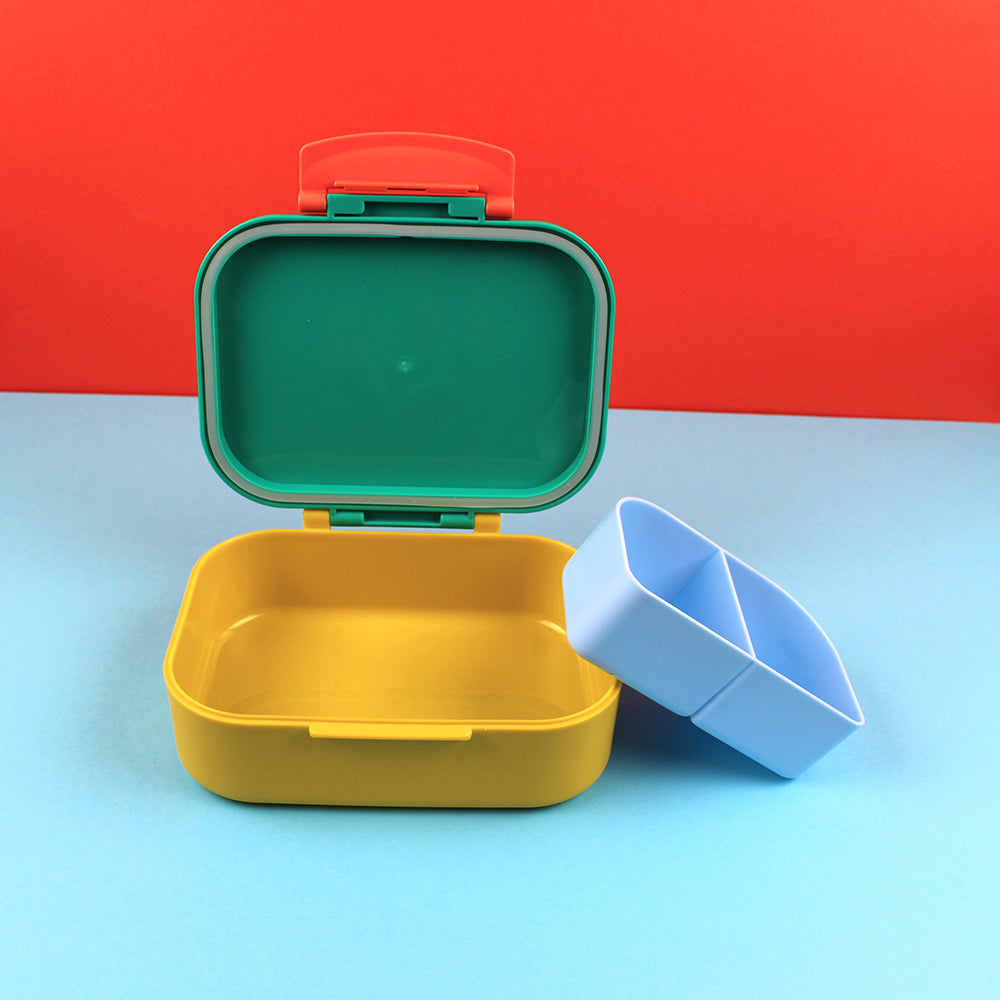 Ava & Yves - Lunchbox smile, grün-ocker-hellblau
