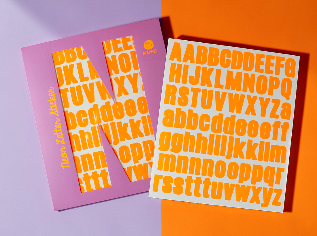 Ava & Yves - Buchstabensticker, orange