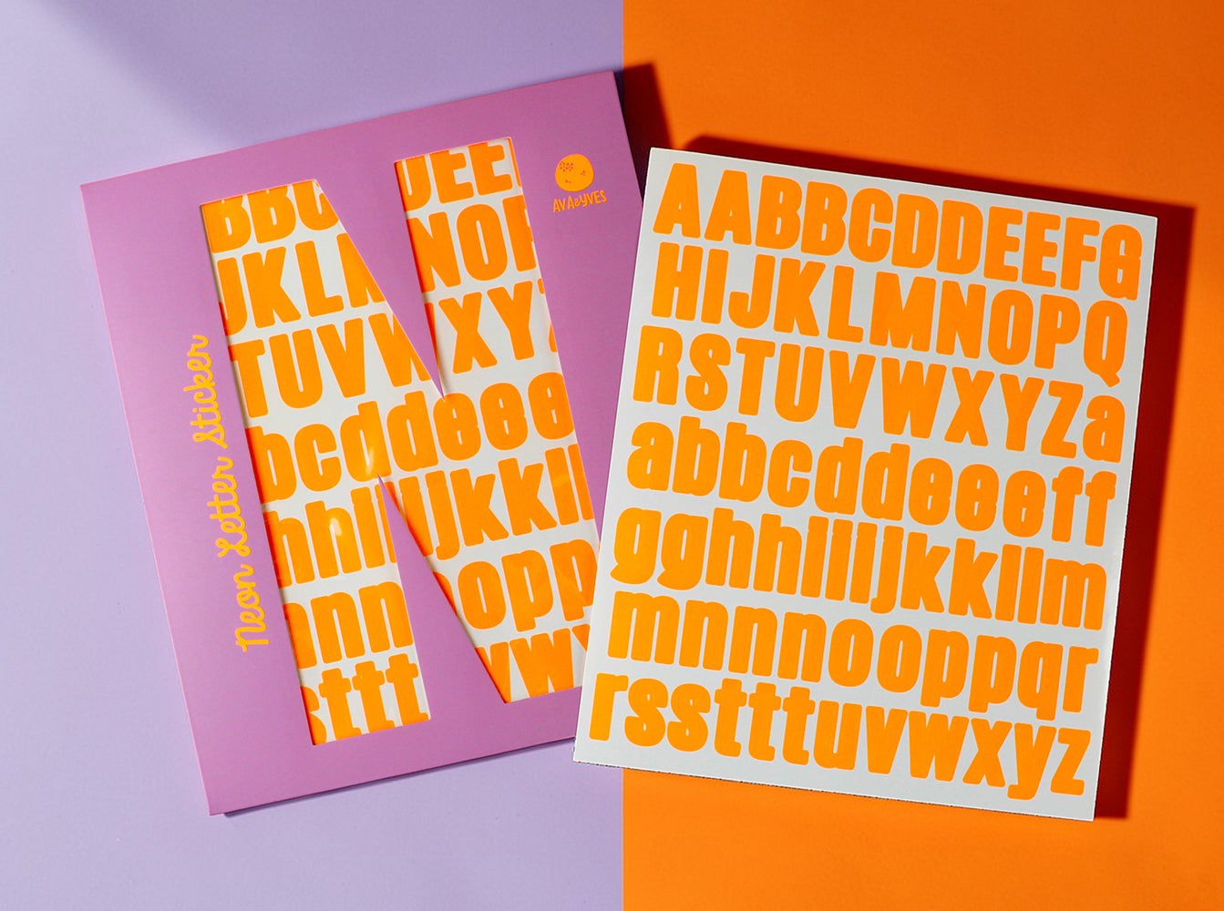 Ava & Yves - Buchstabensticker, orange