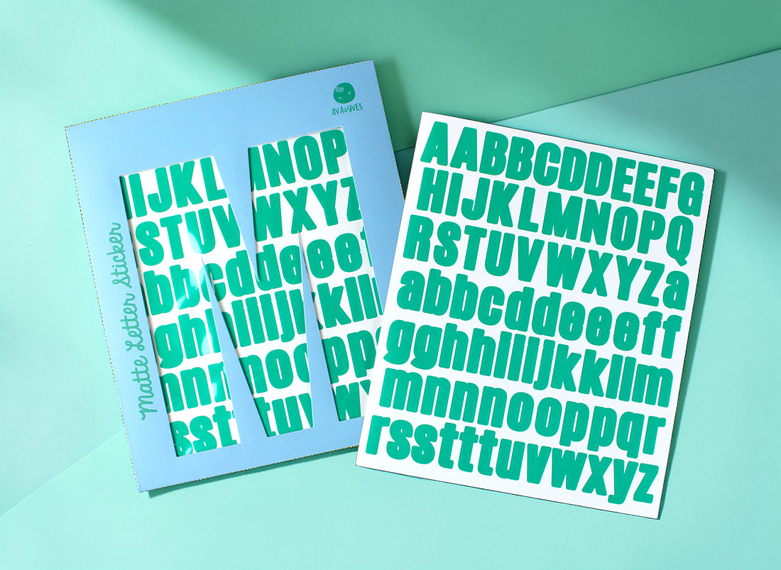 Ava & Yves - Buchstabensticker, grün