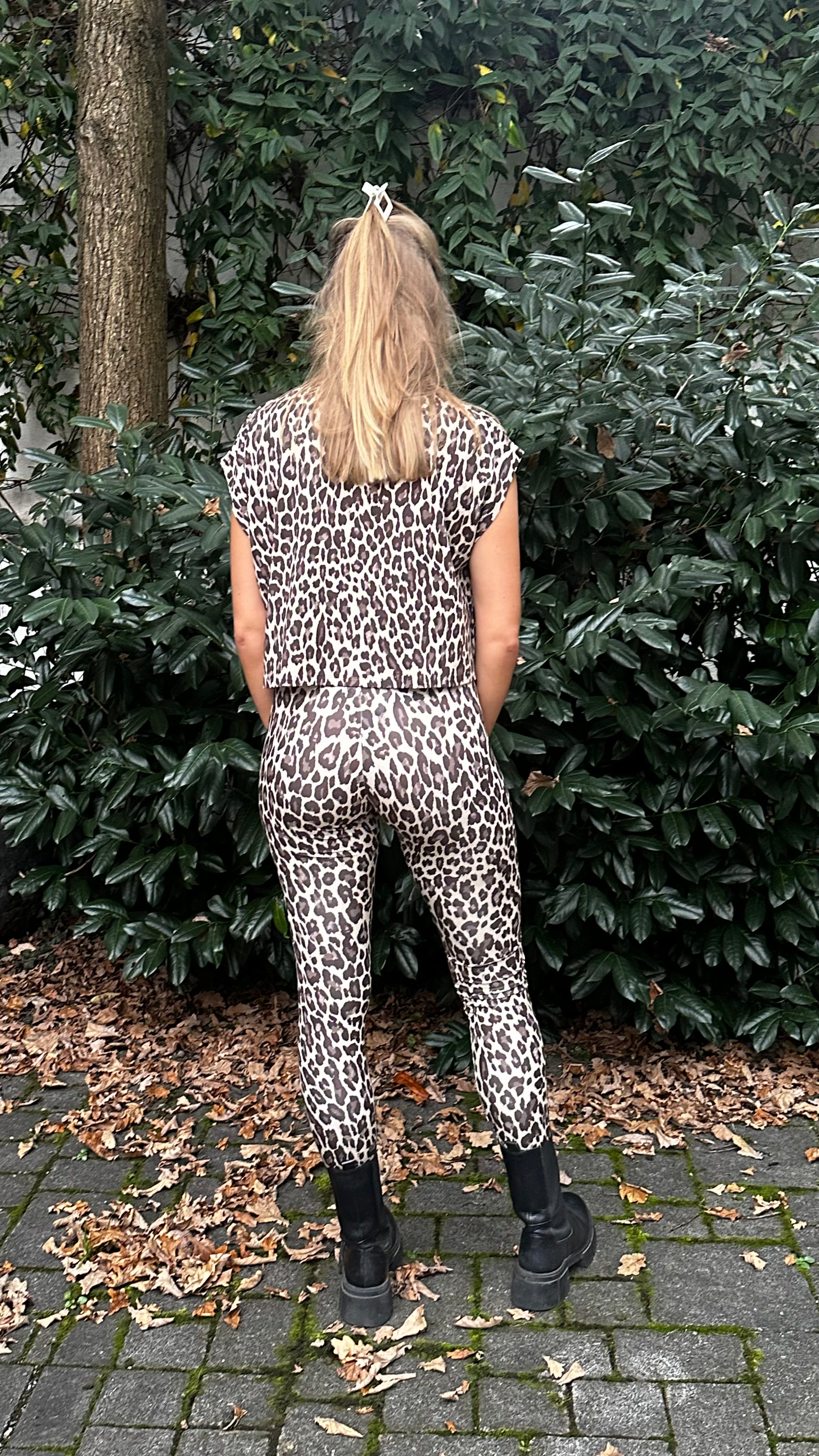 AURYN - Damen Bambus Leggings leoprint