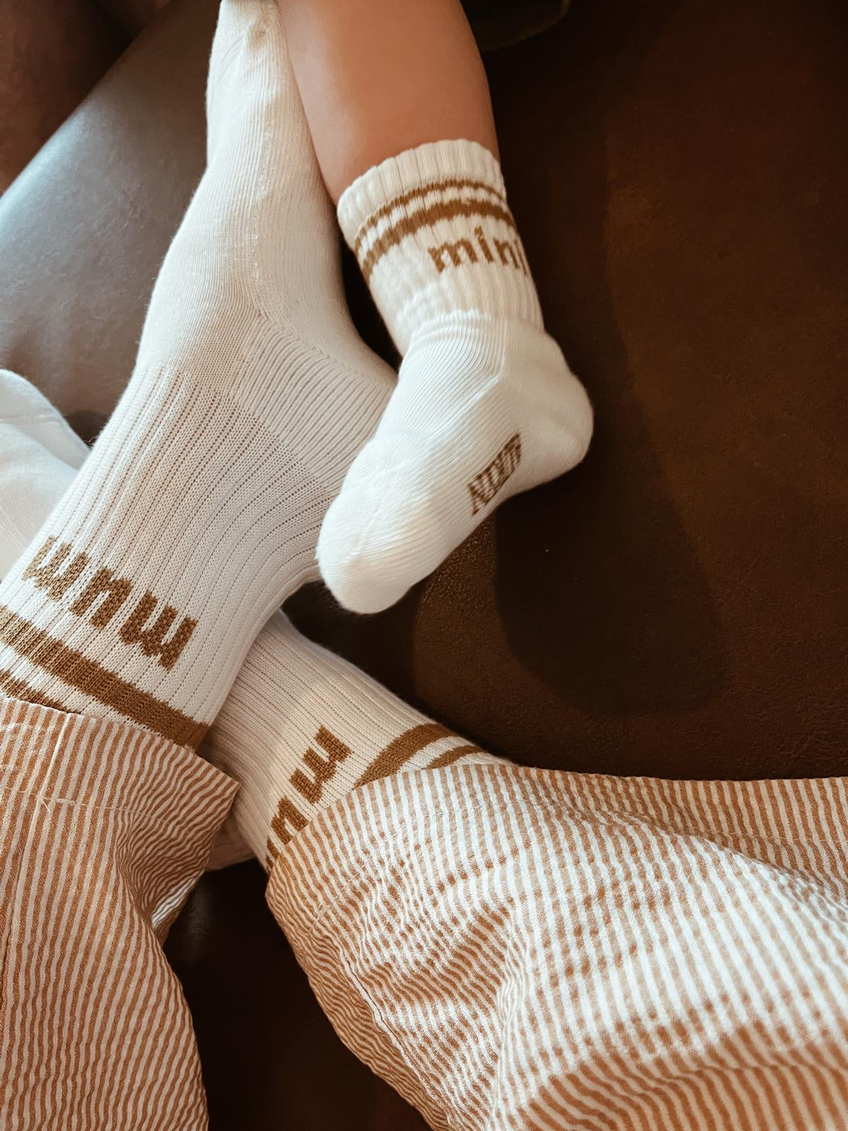 AURYN - mini/ mum/ dad Socken weiß - Partnerlooksocken MINI & ME