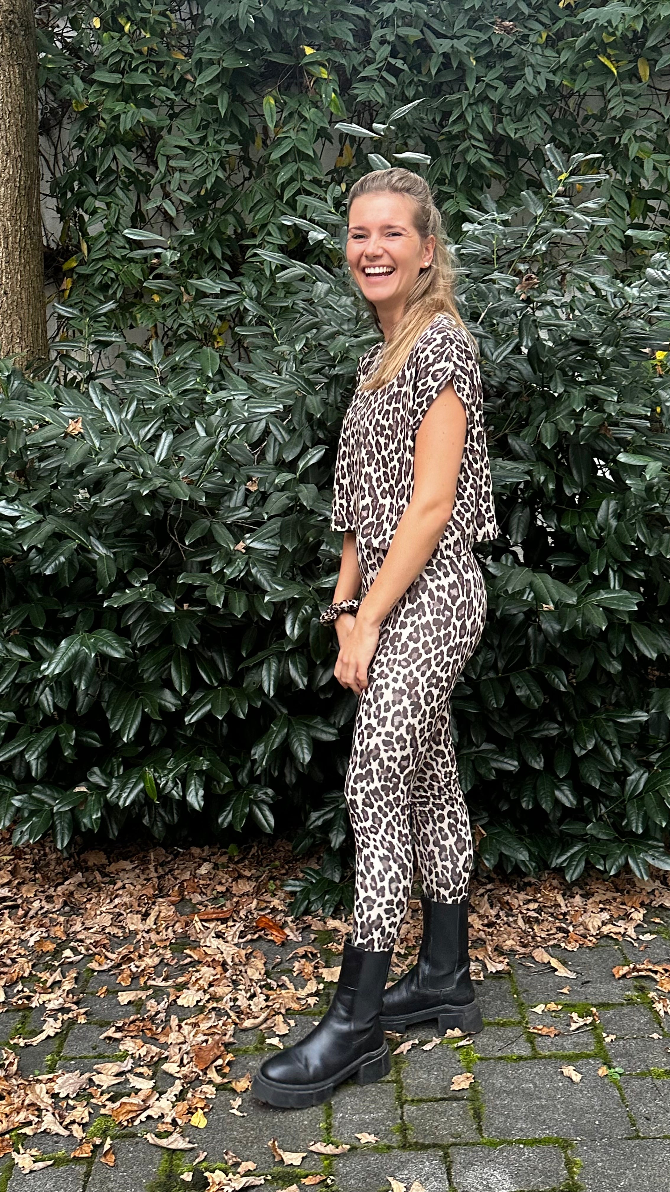 AURYN - Damen Bambus Leggings leoprint