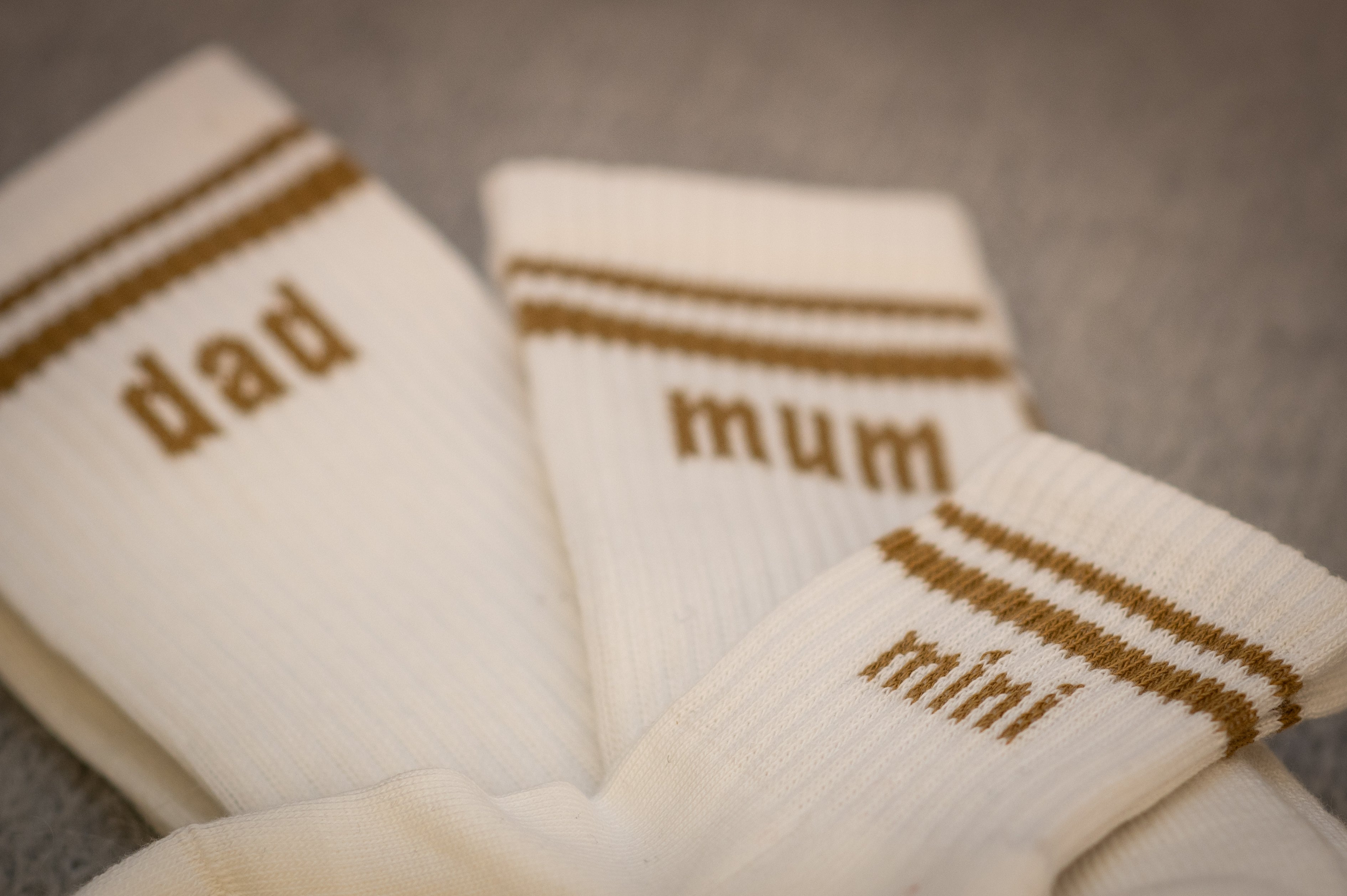 AURYN - mini/ mum/ dad Socken weiß - Partnerlooksocken MINI & ME
