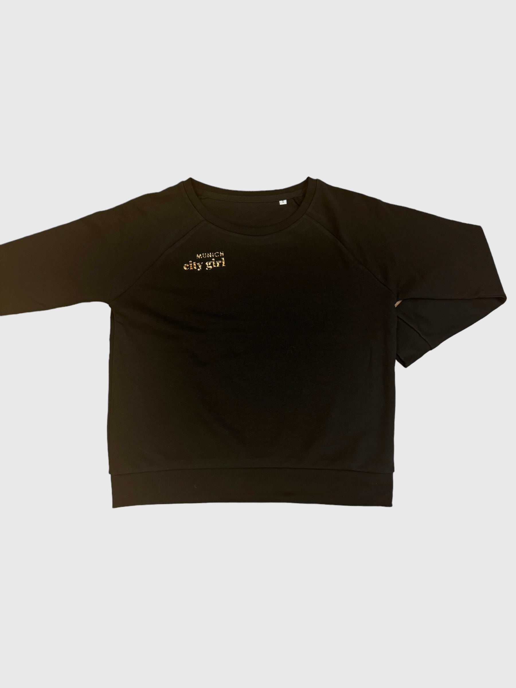 Auryn - Sweatshirt schwarz munich city girl leo aus Biobaumwolle