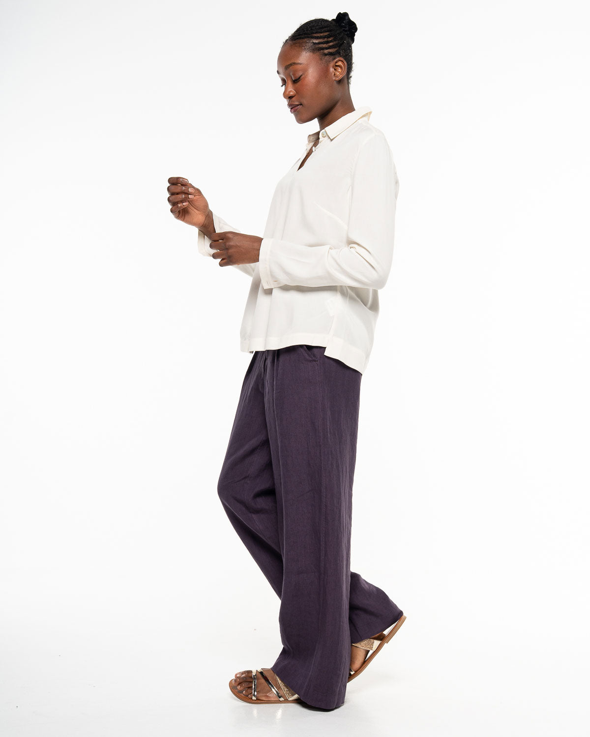 Alma & Lovis - Hemdbluse aus fließendem EcoVero blütenweiß