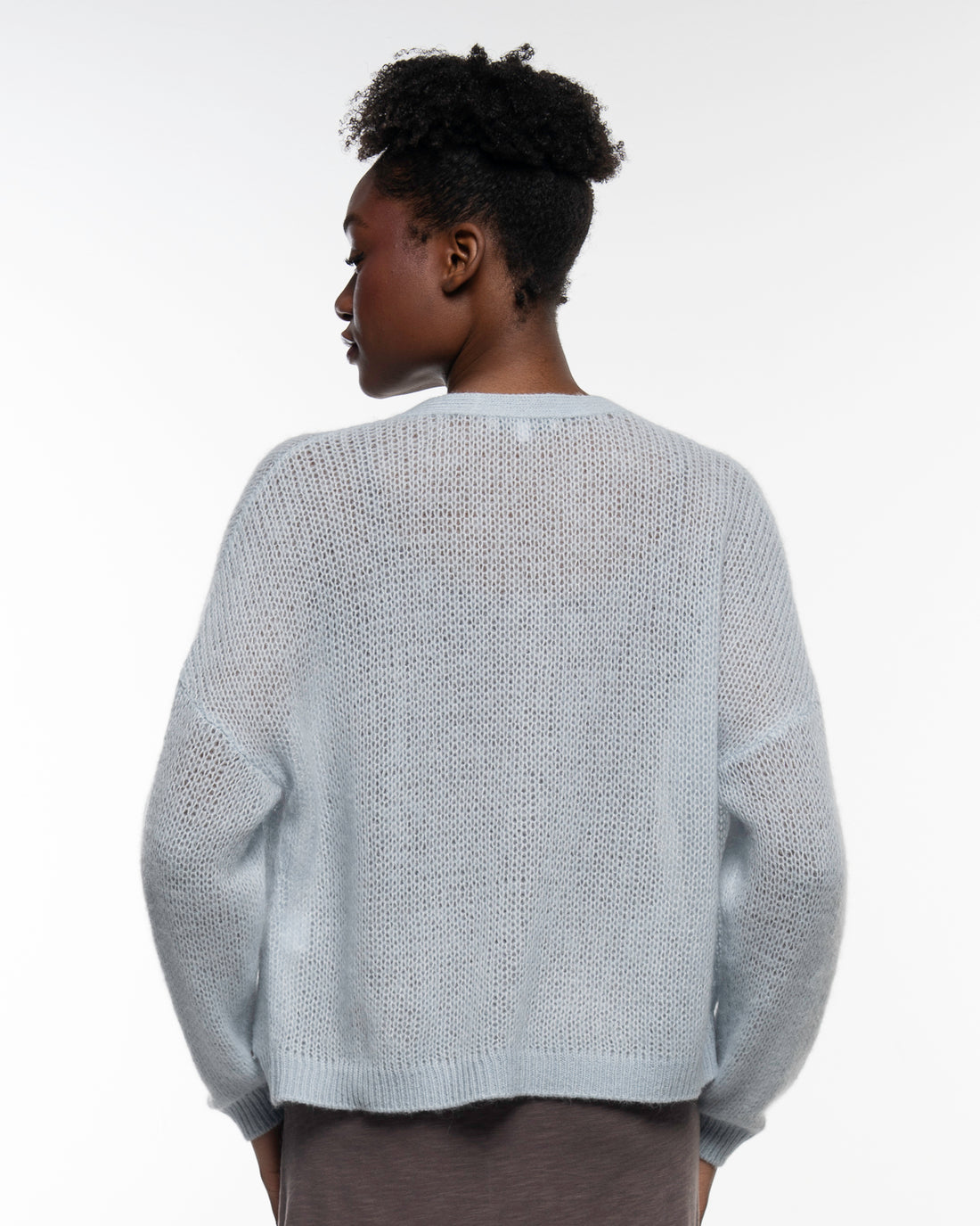 Alma & Lovis - Strickjacke für Damen in hellblau (Alpakawolle)