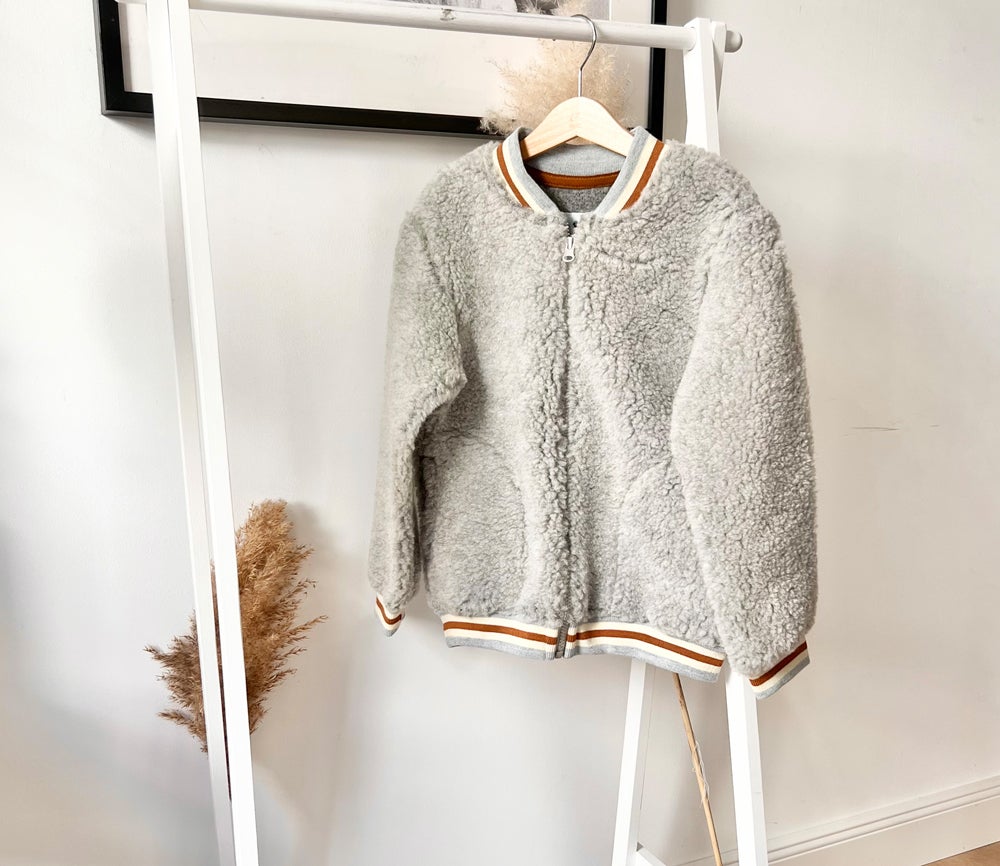 Alwero - Kinder Bomberjacke MINI & ME Wolle grau