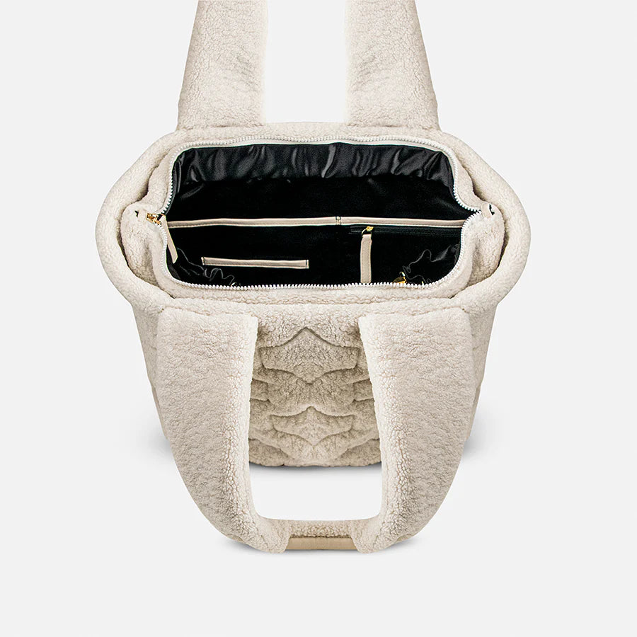 Any Di - Puffer Bag - Plüsch natur