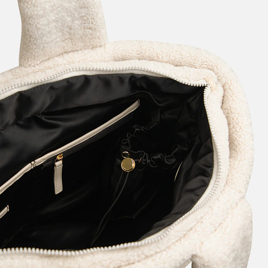Any Di - Puffer Bag - Plüsch natur