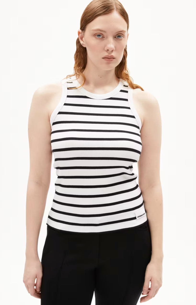 Armedangels - Top Kanitaa weiss-schwarz gestreift