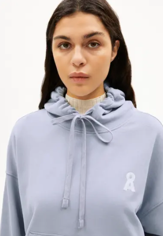 Armedangels - Sweathoodie aus Biobaumwolle hellblau