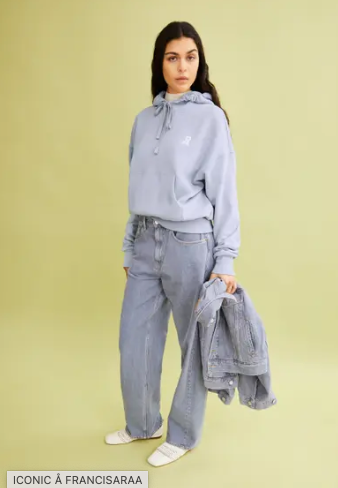 Armedangels - Sweathoodie aus Biobaumwolle hellblau