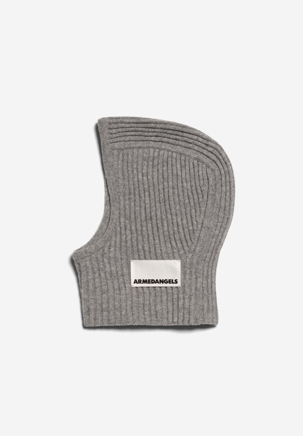 Armedangels - Schlupfmütze Balaclaa aus Wolle hellgrau - AURYN Shop