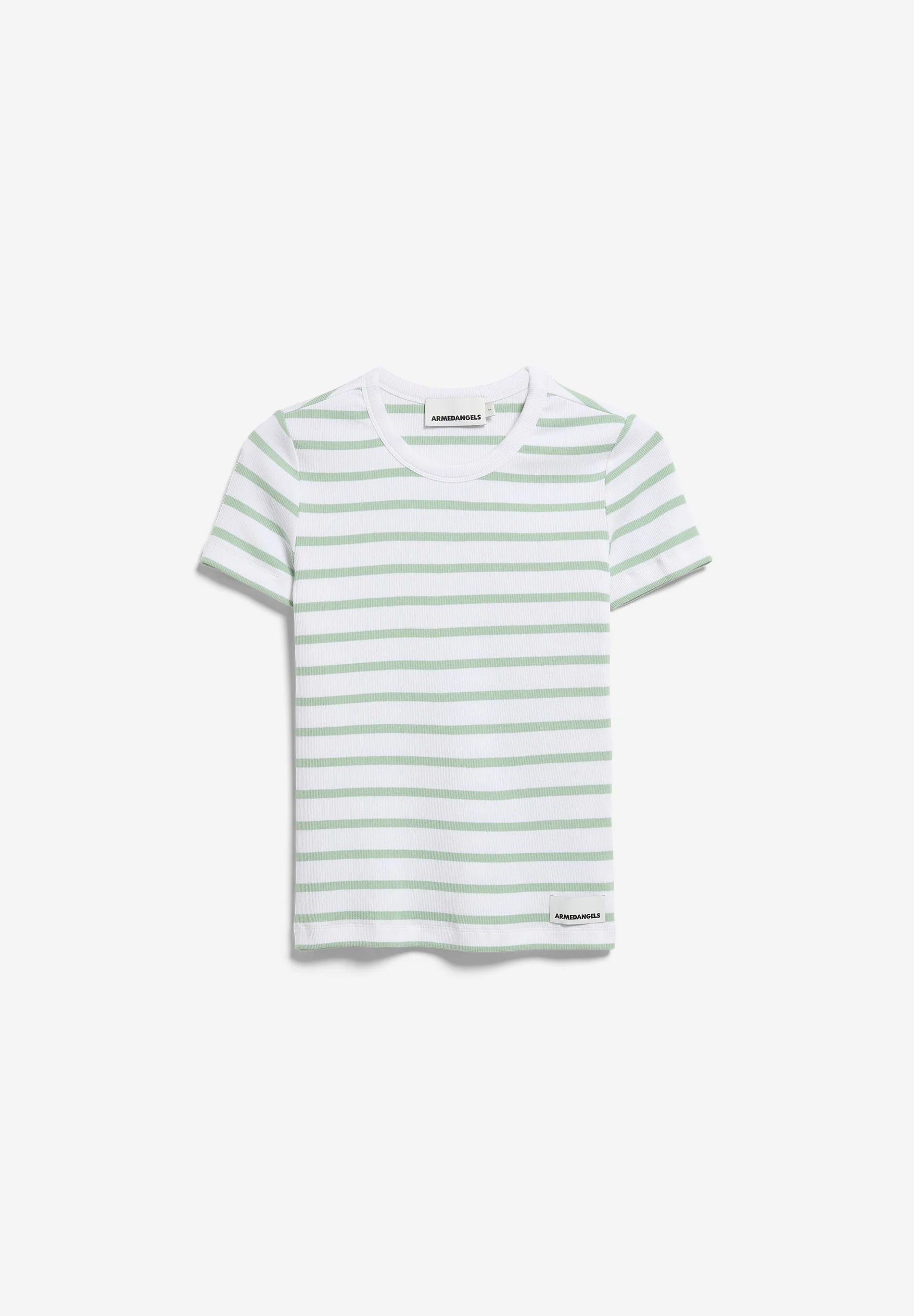 Armedangels - T-Shirt KARDAA weiss grün gestreift