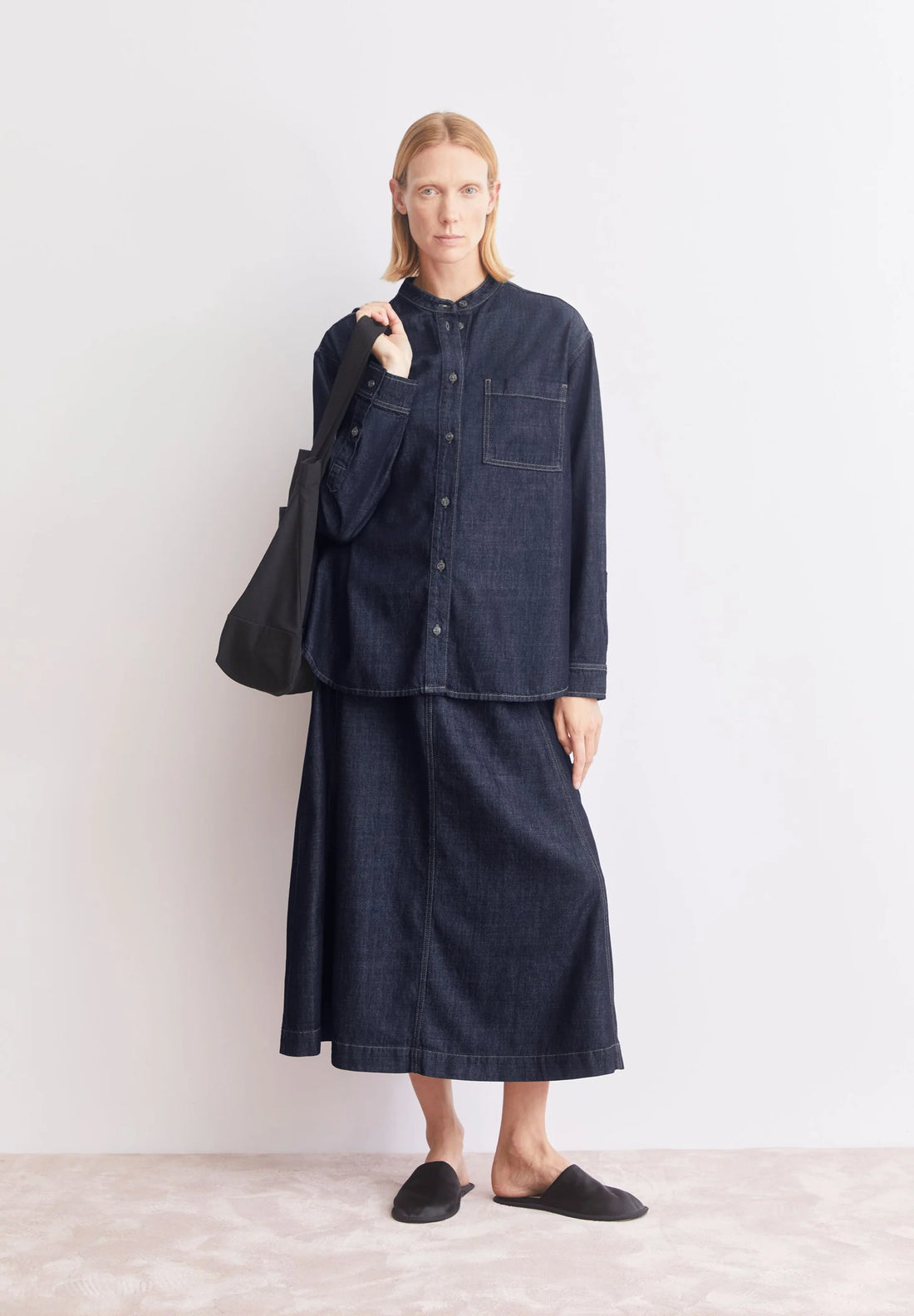 Armedangels - Damen Weite Jeansbluse Bio-Baumwoll-Mix