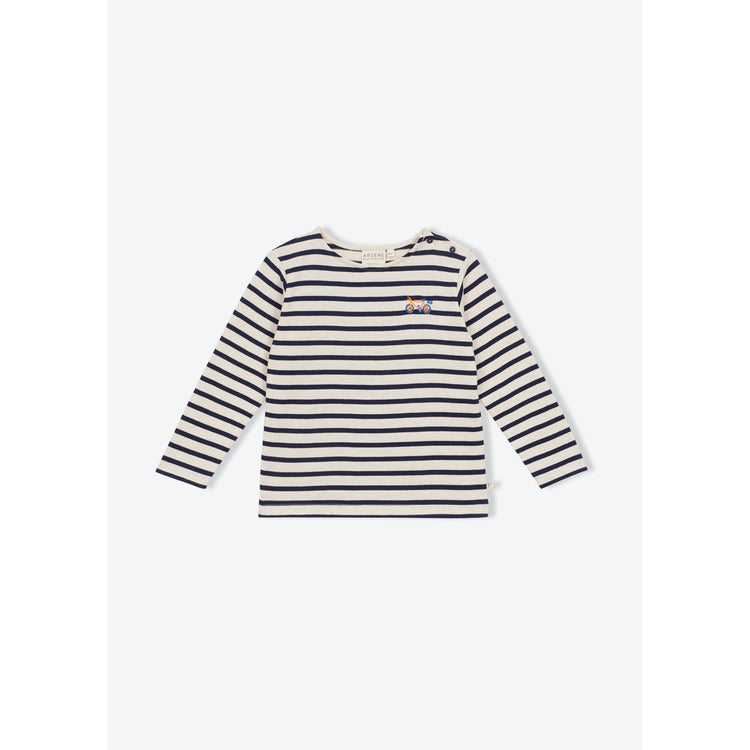 Arsène et les Pipelettes - Kinder Langarmshirt Baumwolle (Bio) Marinière
