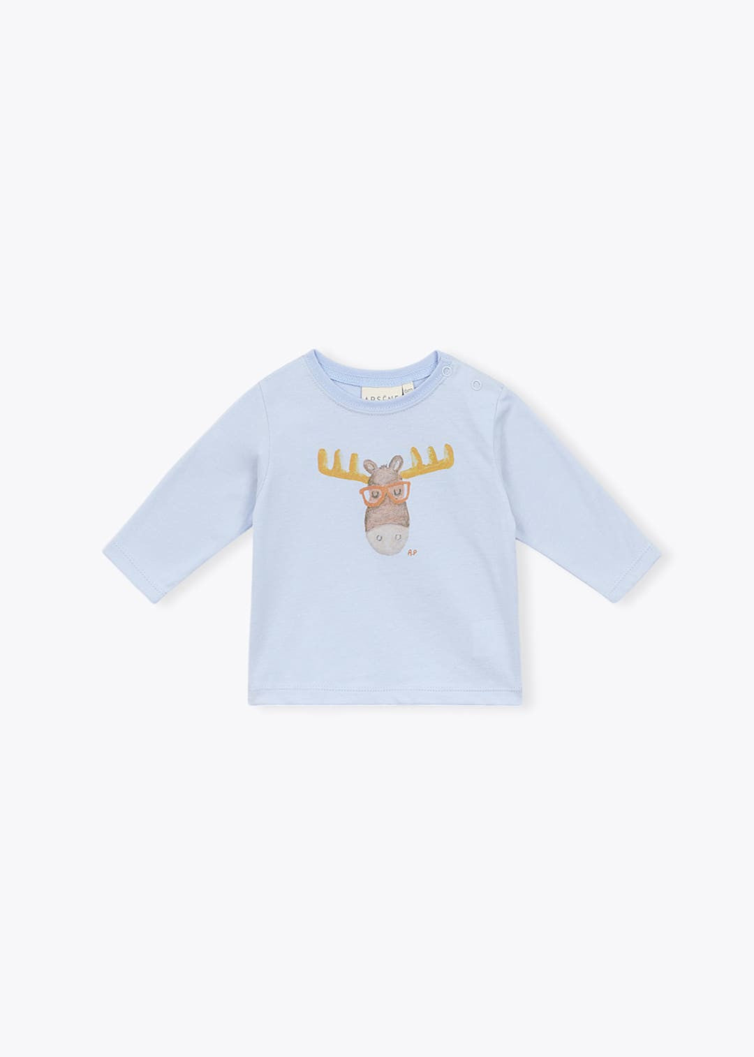 Arsène et les Pipelettes - Baby Langarmshirt Rentier blau