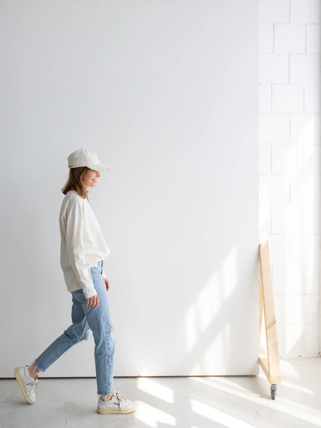 Atelier Rive - Damen Cap Natur mit Herz Motiv