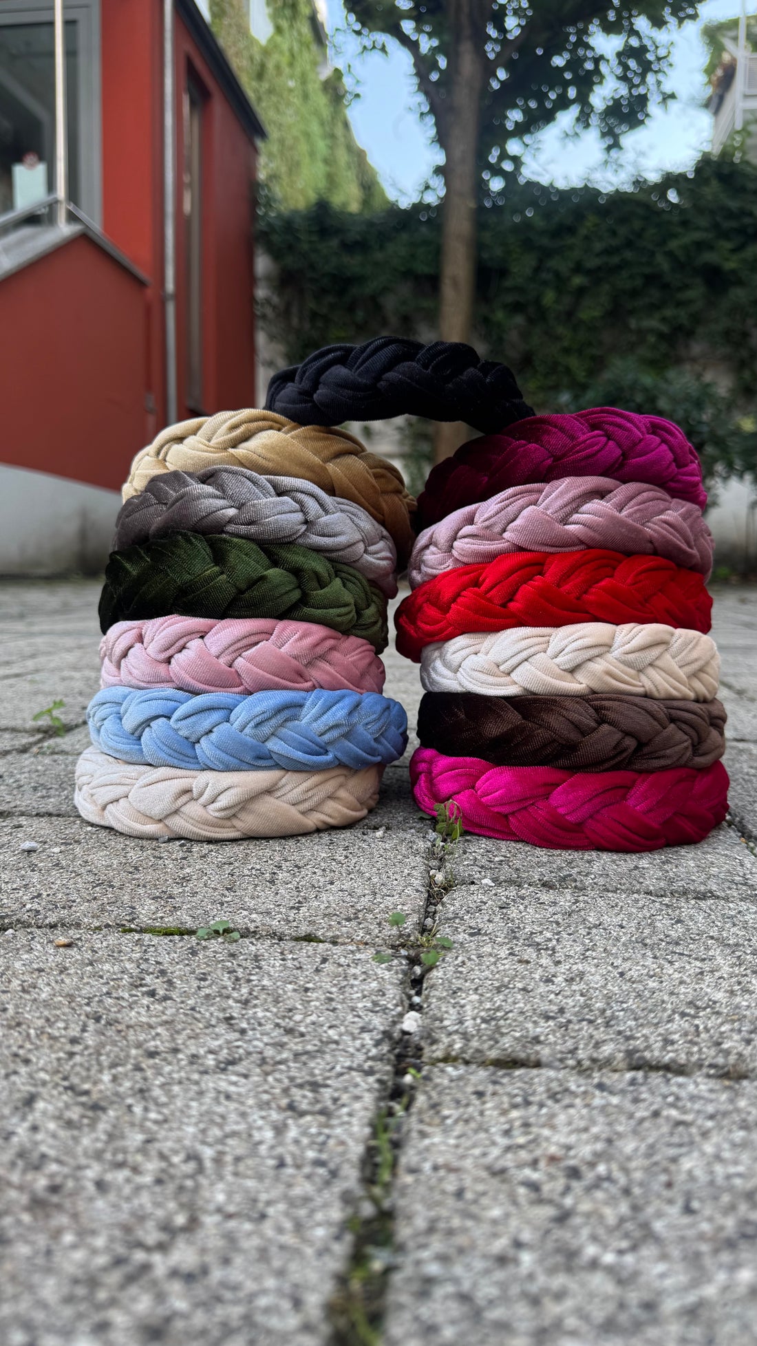 Wolkenweis - Geflochtene Haarreifen in verschiedenen Farben