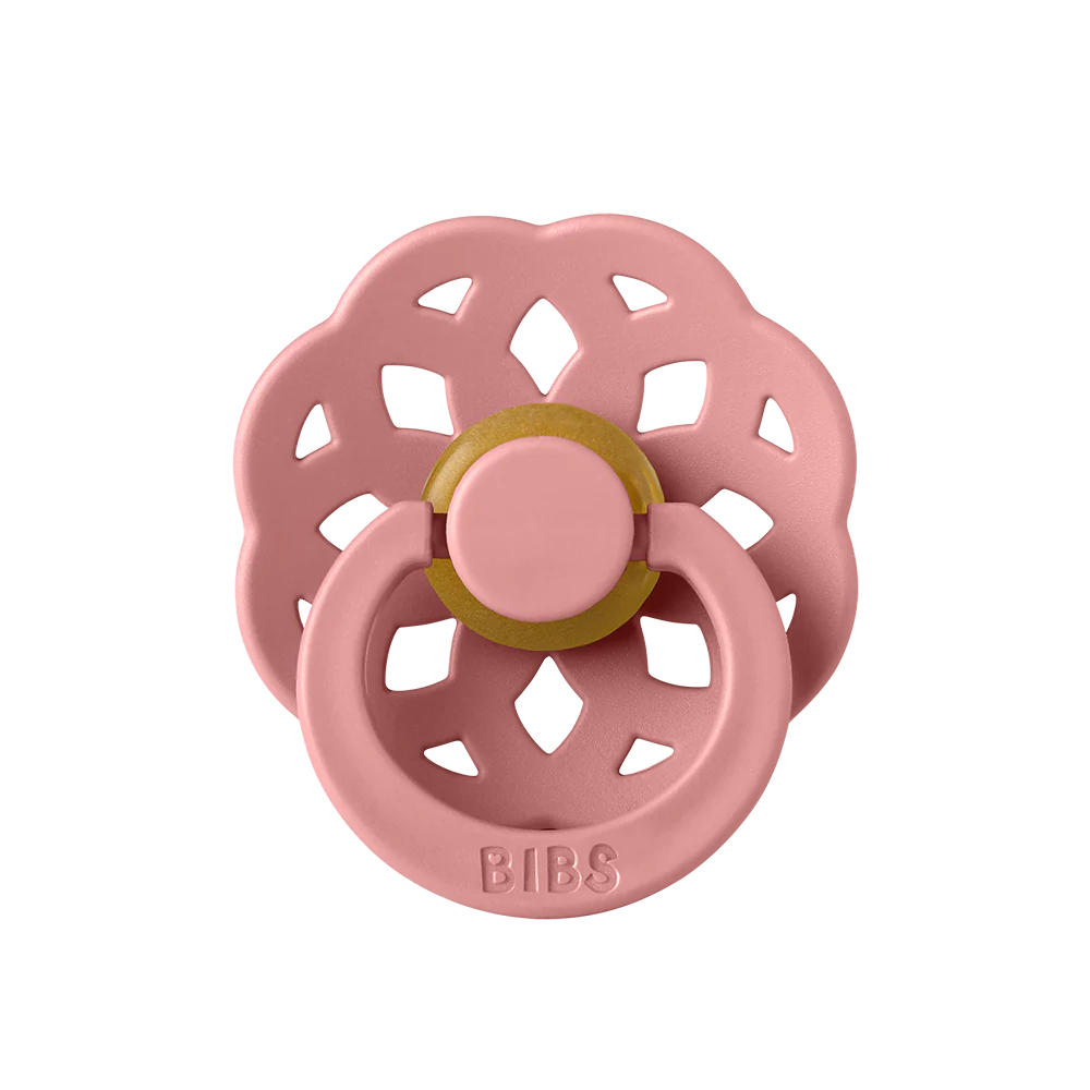 Bibs - Baby Schnuller Naturlatex gelb & rosa - Boheme