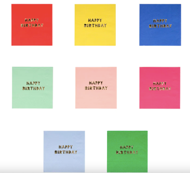 Diese Papierservietten sind die perfekte Dekoration für jeden Partytisch und Teil unseres Happy Birthday-Sortiments. 