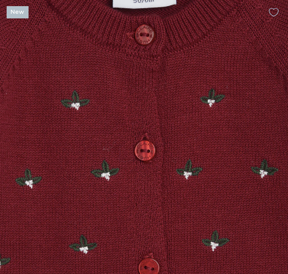 Hust & Claire - Baby Strickjacke Call rot