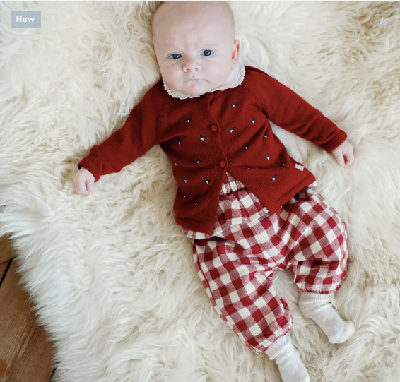 Hust & Claire - Baby Strickjacke Call rot