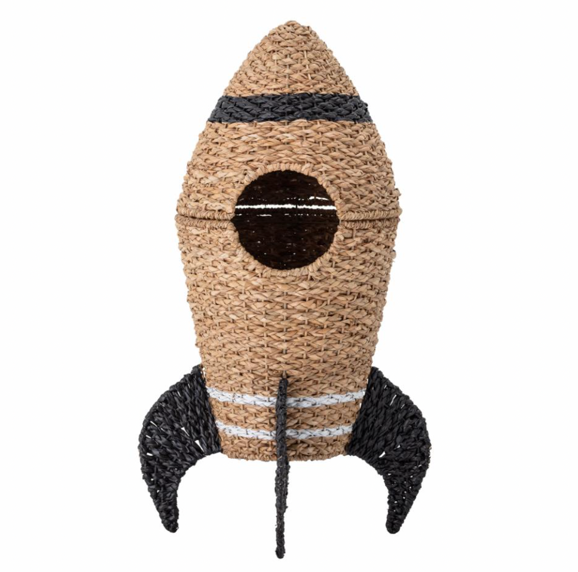 Bloomingville - Kinder Aufbewahrungskorb Rattan Rakete, Kinderzimmerdeko