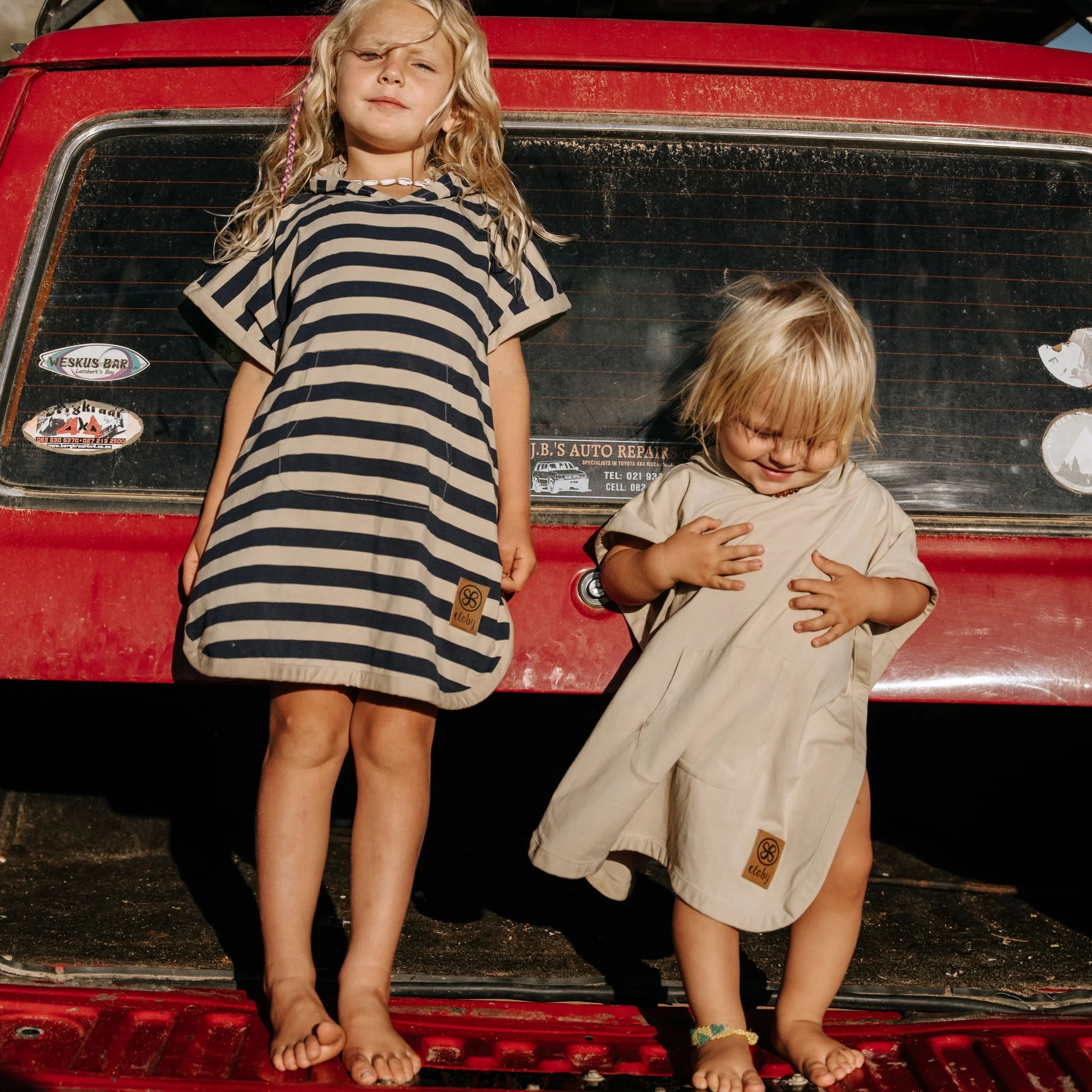 Cloby - Kinder Poncho mit UV-Schutz 50 "Sandy Beach" beige