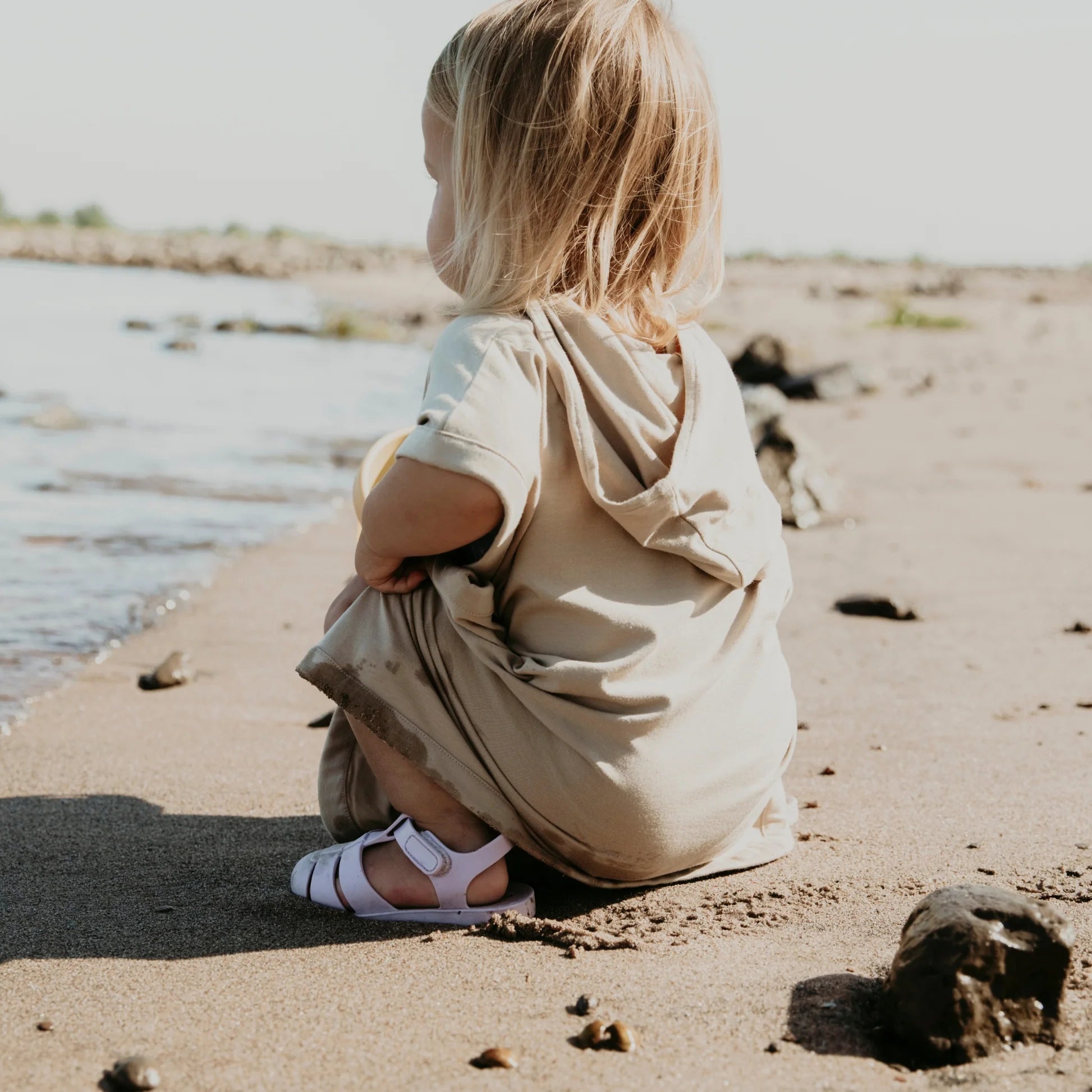 Cloby - Kinder Poncho mit UV-Schutz 50 "Sandy Beach" beige