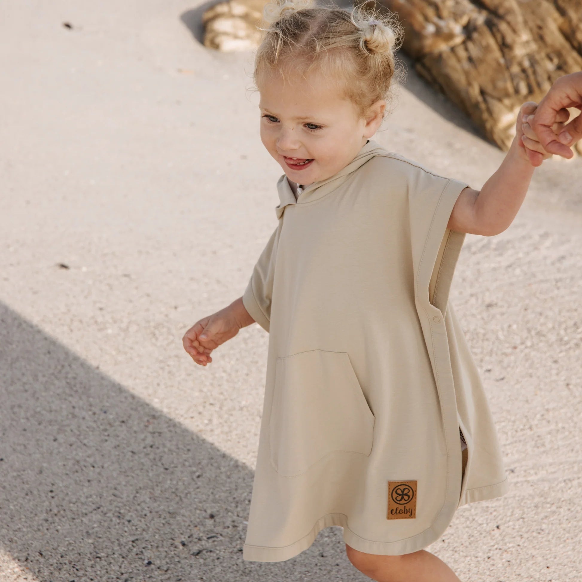 Cloby - Kinder Poncho mit UV-Schutz 50 "Sandy Beach" beige