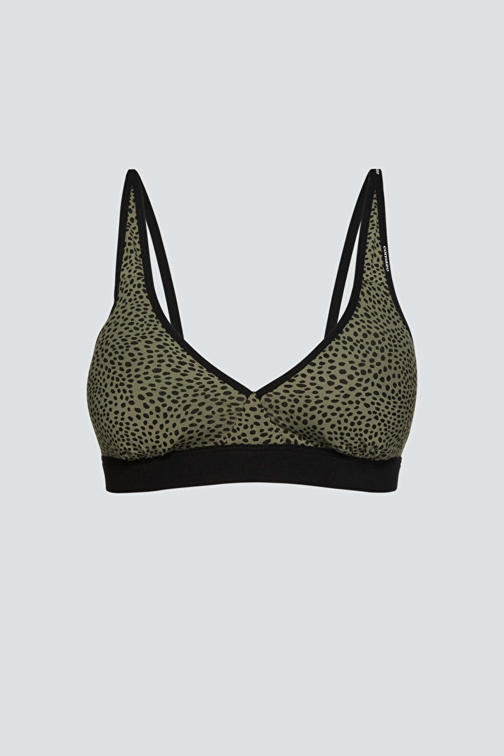 Comazo earth - Soft BH olive/ schwarz - GOTS zertifiziert