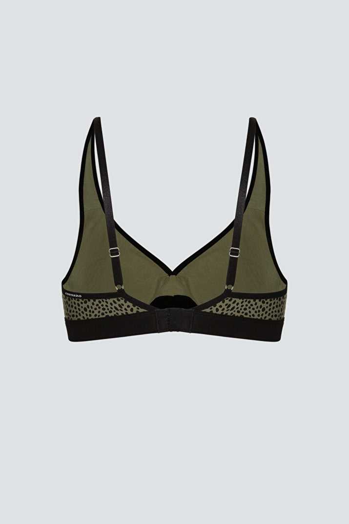 Comazo earth - Soft BH olive/ schwarz - GOTS zertifiziert