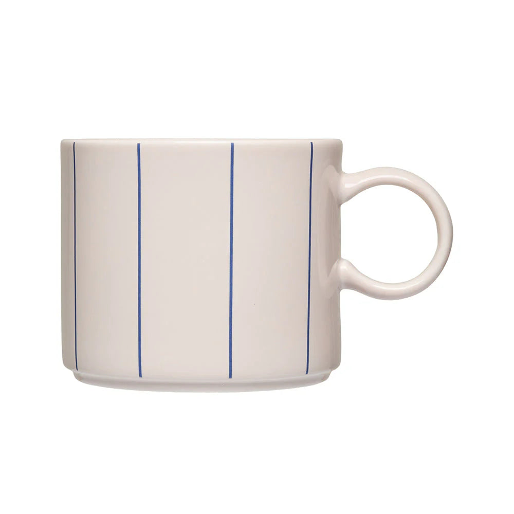Design Letters - Jumbo Tasse aus Porzellan mit Streifen