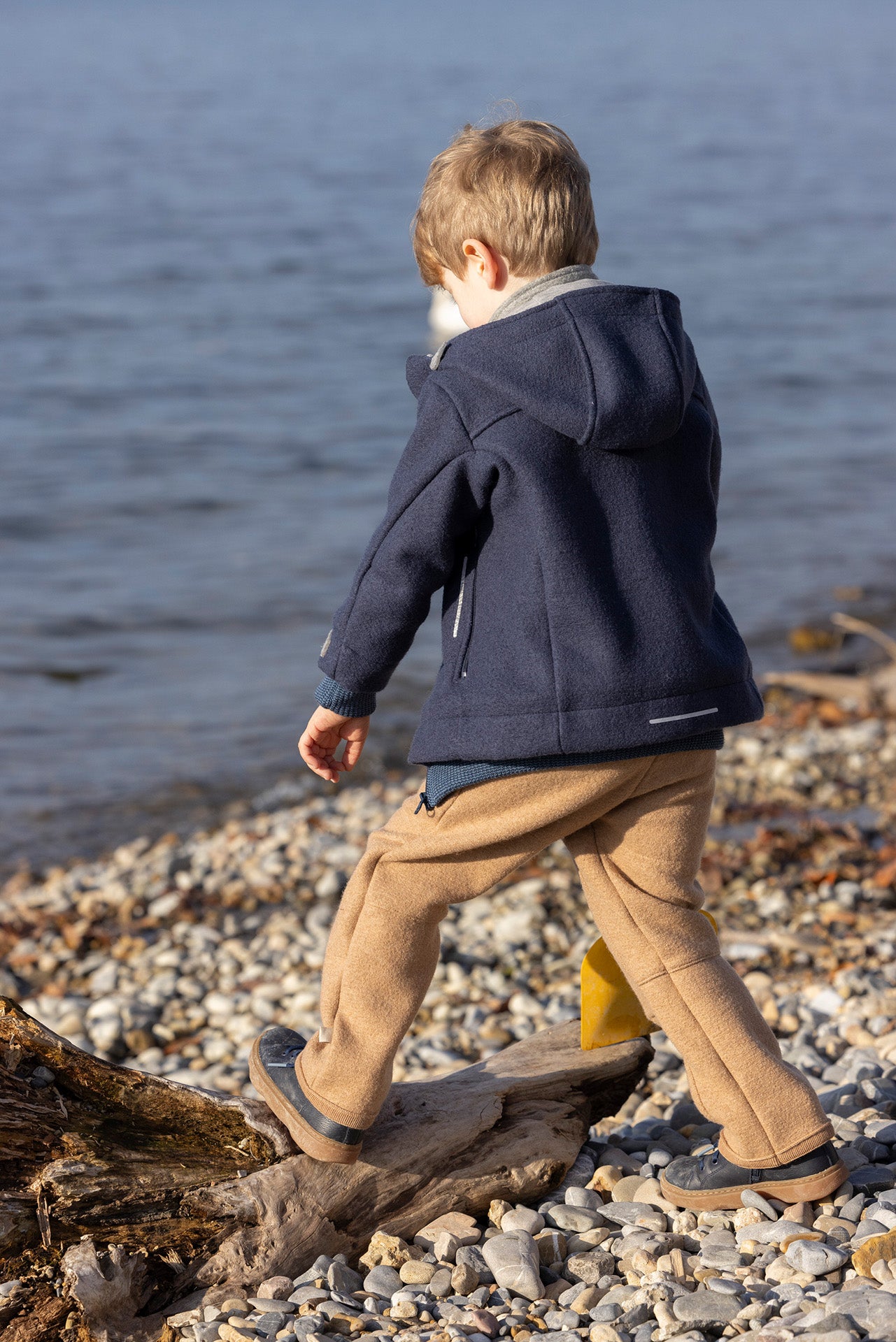 Disana - Outdoor Walkjacke Wolle blau mit Reißverschluss