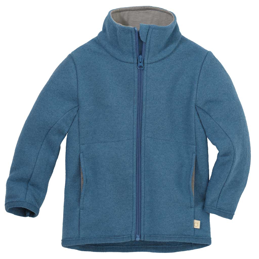 ▷ Disana Kinder Zipper Jacke blau 100% Schurwolle München