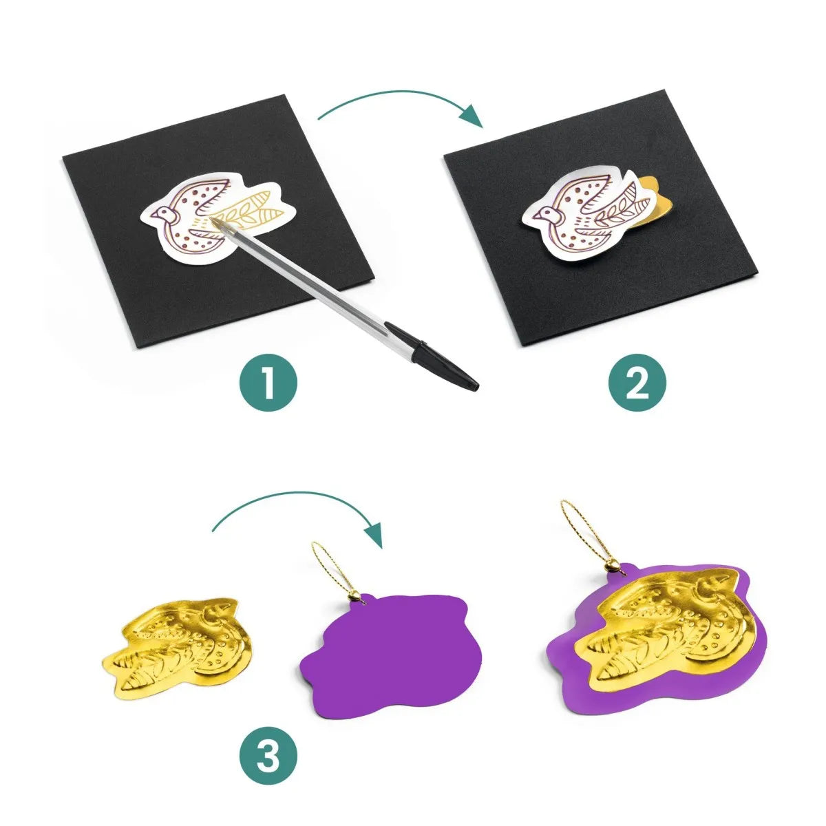 Djeco - Kinder Bastelset Amulettes gold