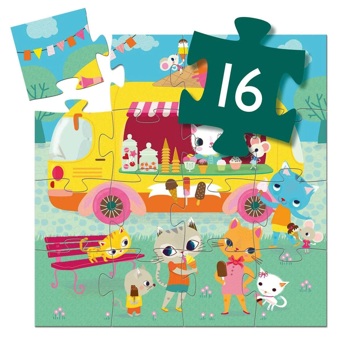 Djeco - Puzzle Eiswagen