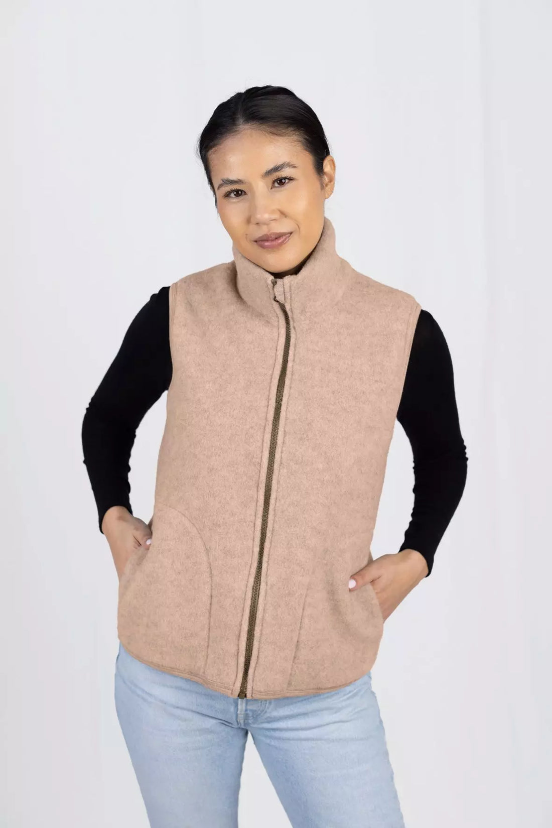 Engel-damenweste-sandmelange