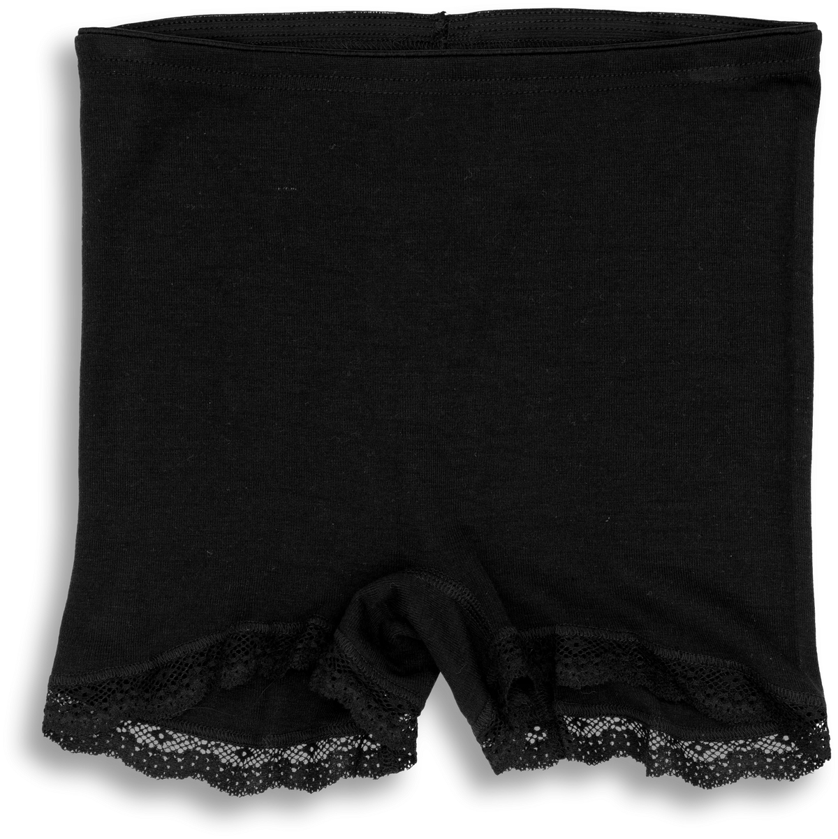 Engel - Damen Pants mit Spitze Wolle/Seide schwarz