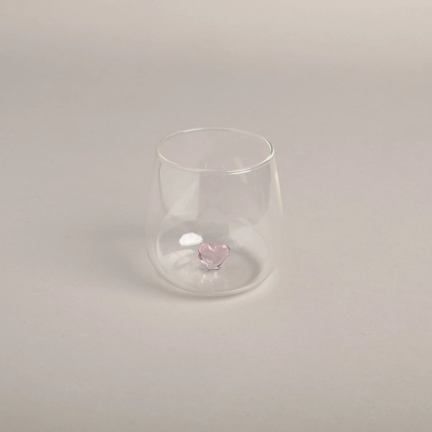 Eulenschnitt - Trinkglas 3D Herzform