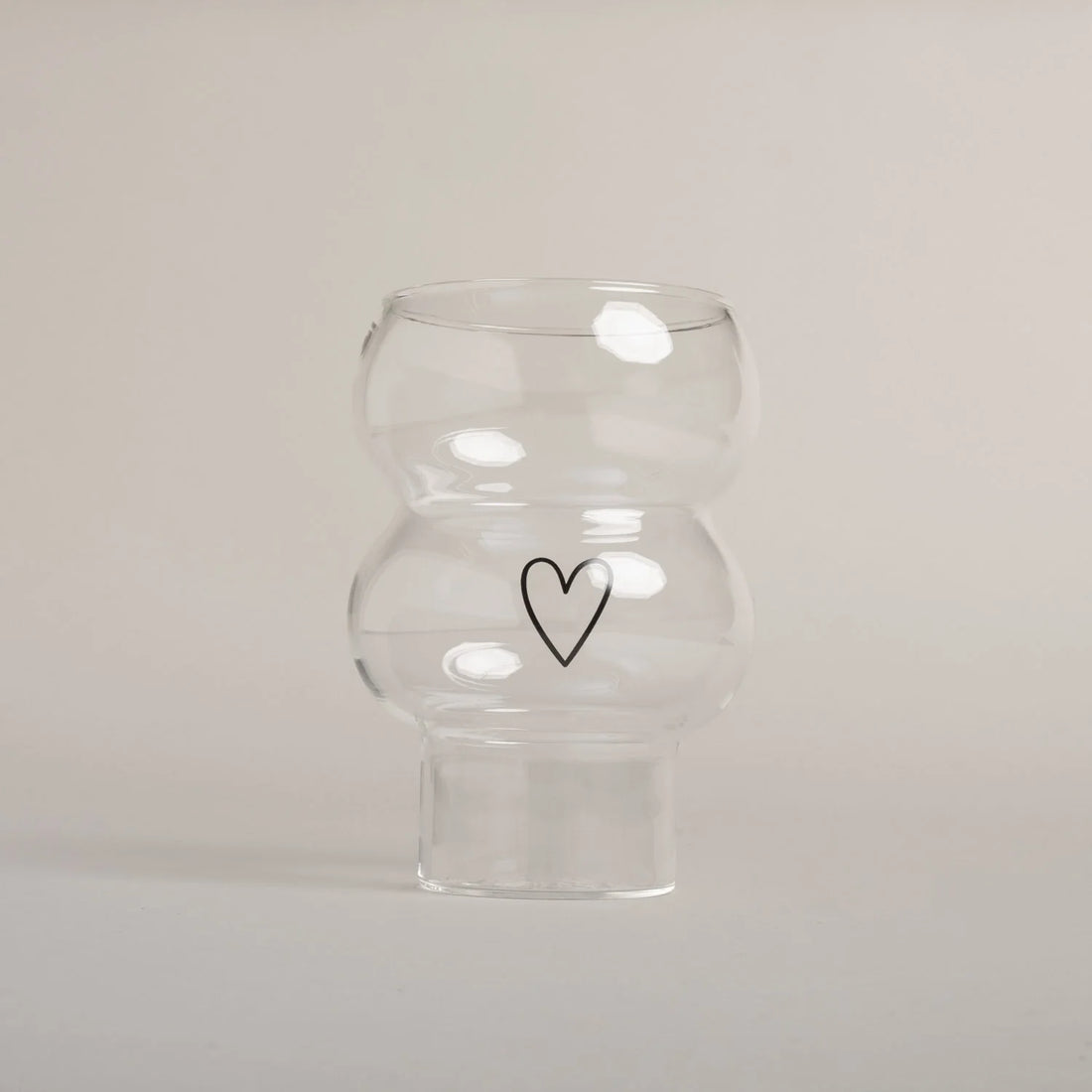 Eulenschnitt - Bubble Glas Blanko Herz