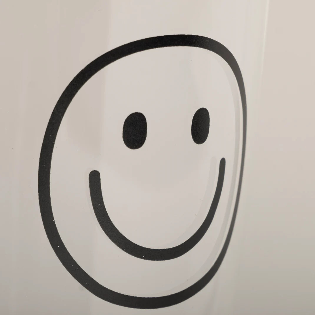 Eulenschnitt - Trinkglas Smiley schwarz