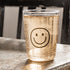 Eulenschnitt - Trinkglas Smiley schwarz