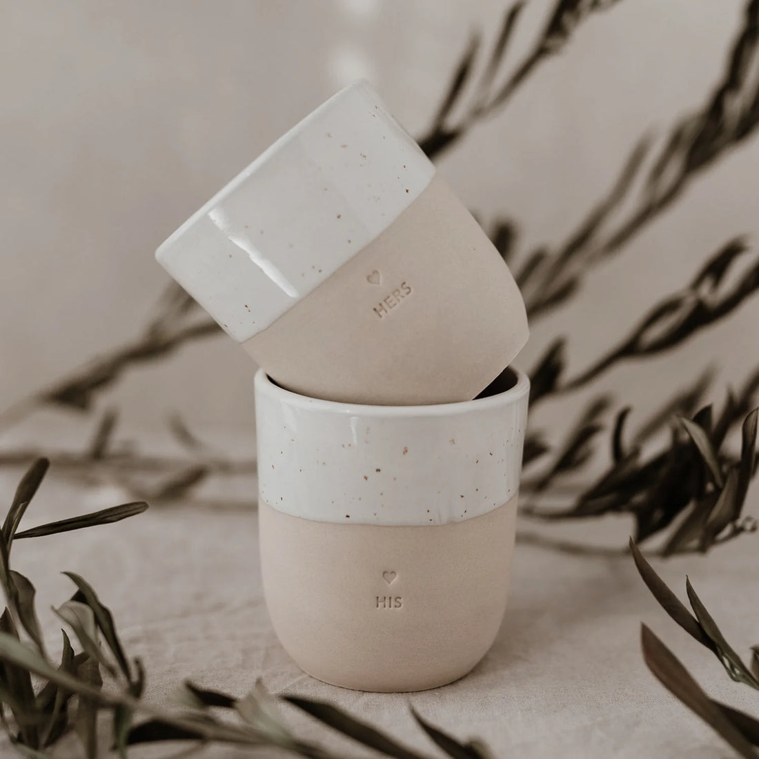 Eulenschnitt - handgemachter Becher Hers