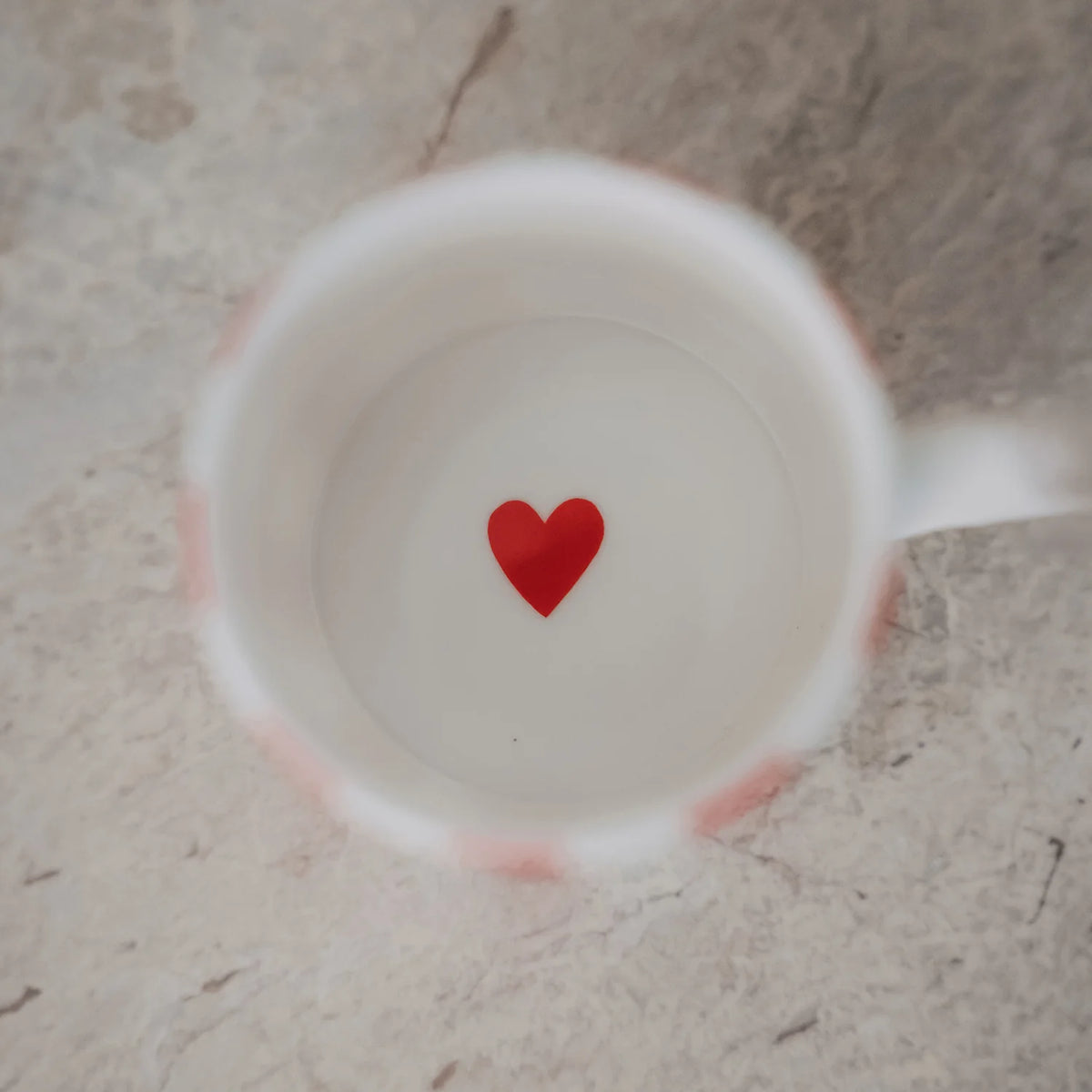 Eulenschnitt - Kleine Tasse Streifen rot