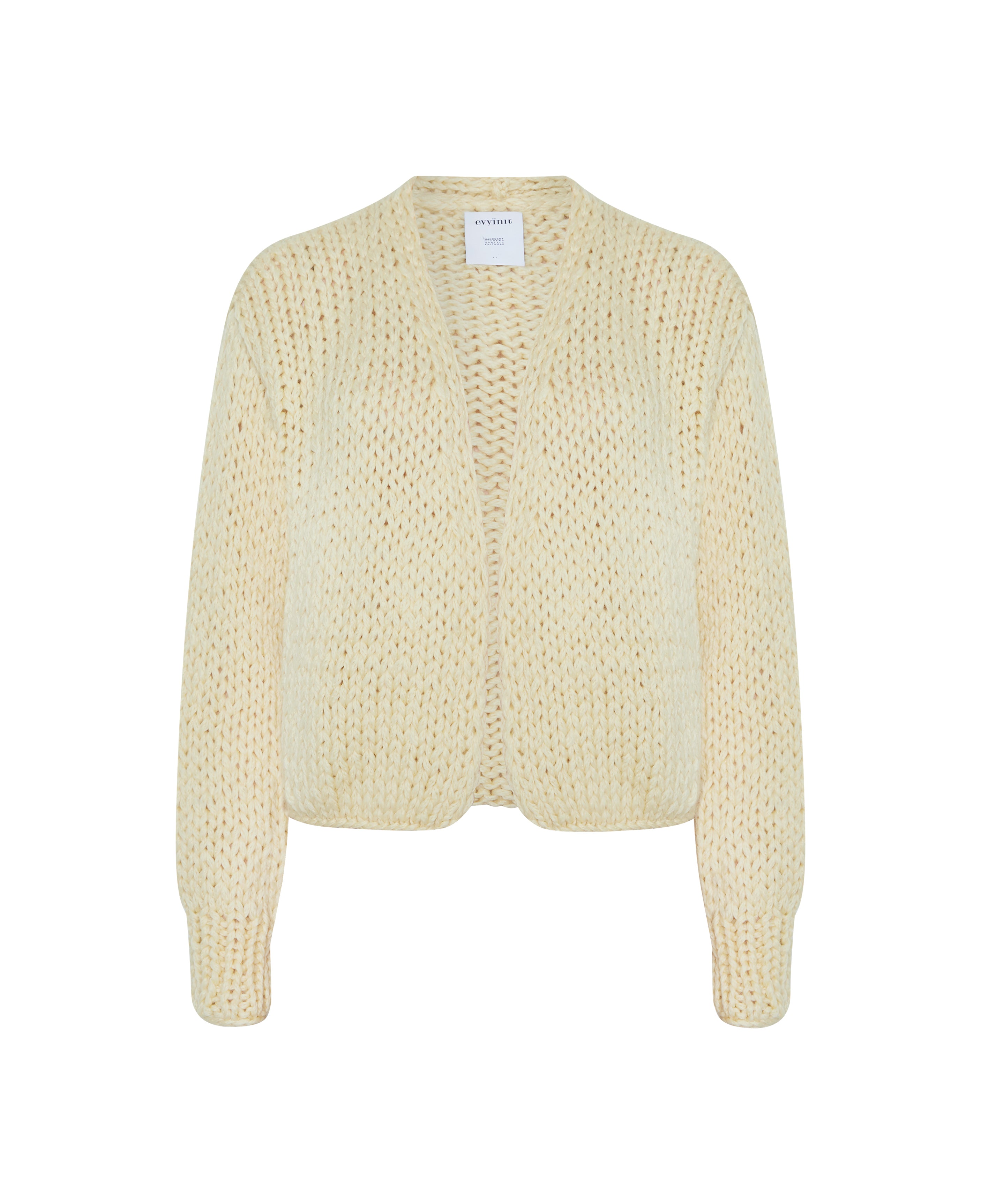 Evyinit - Strickjacke Wolle gelb