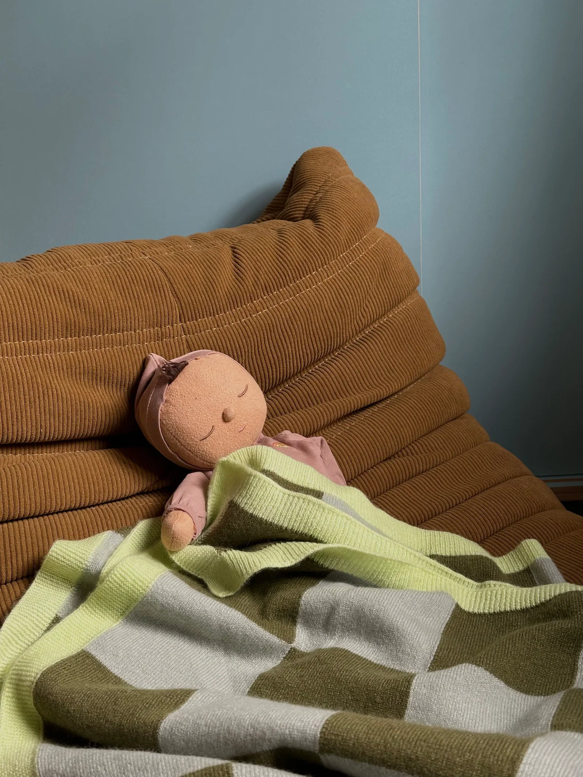 Finding Dodo - Babydecke Frida Cashmere Karo grün